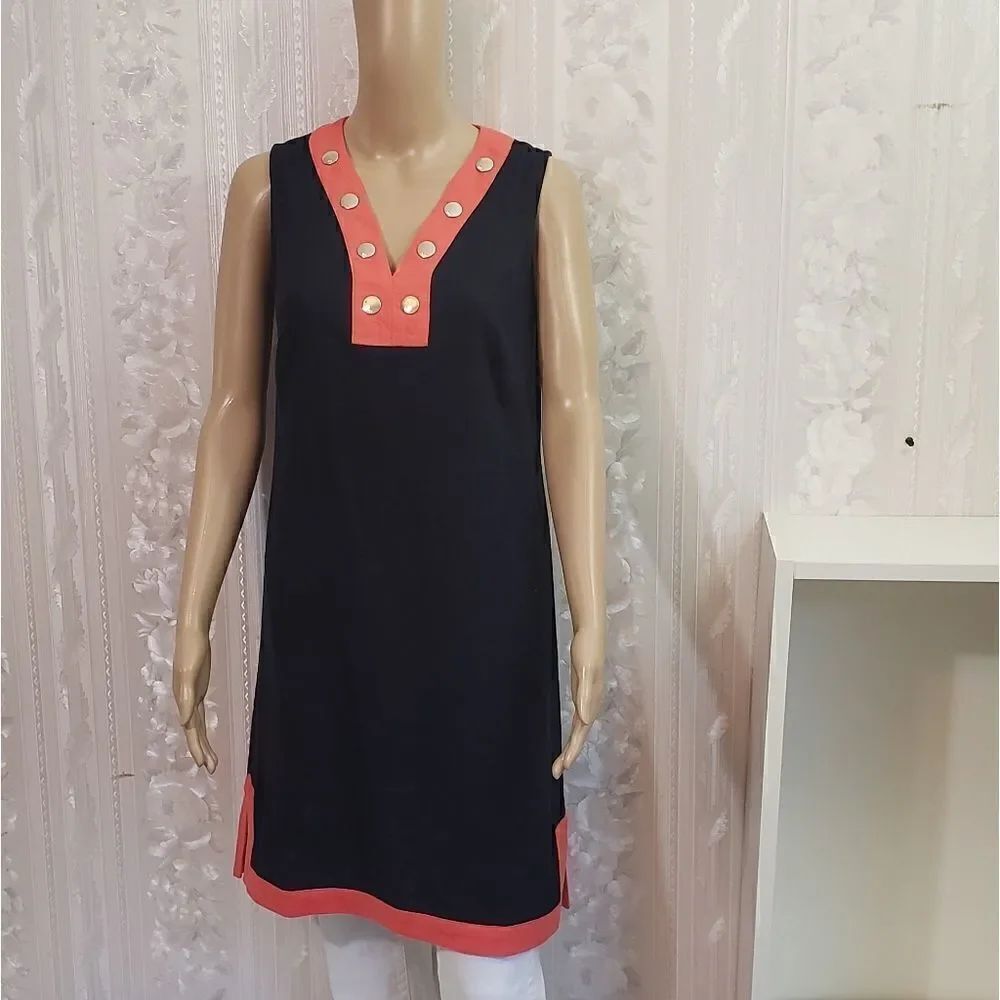 New Tommy Hilfiger Sleeveless LinenDress
